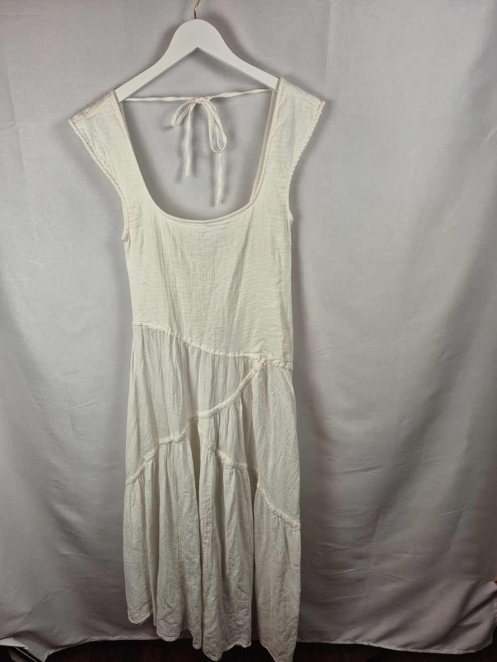 Free People Travler Midi White Ivory Dress Size M - Picture 2 of 7